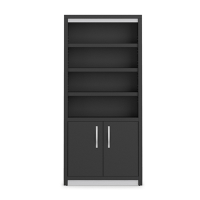 Metropolitan Six Shelf Bookcase with Doors - 78